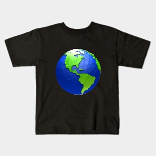 Cartoon low poly world- Usa theme 2 Kids T-Shirt